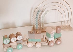 Babyparty Geschenke für Jungen und Mädchen - Personalisierte Lokomotive
